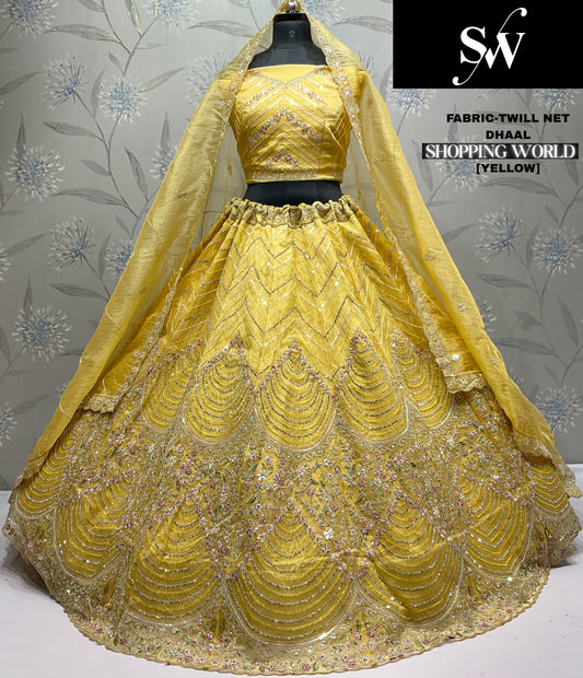 Stunning pink Twill net Lehenga