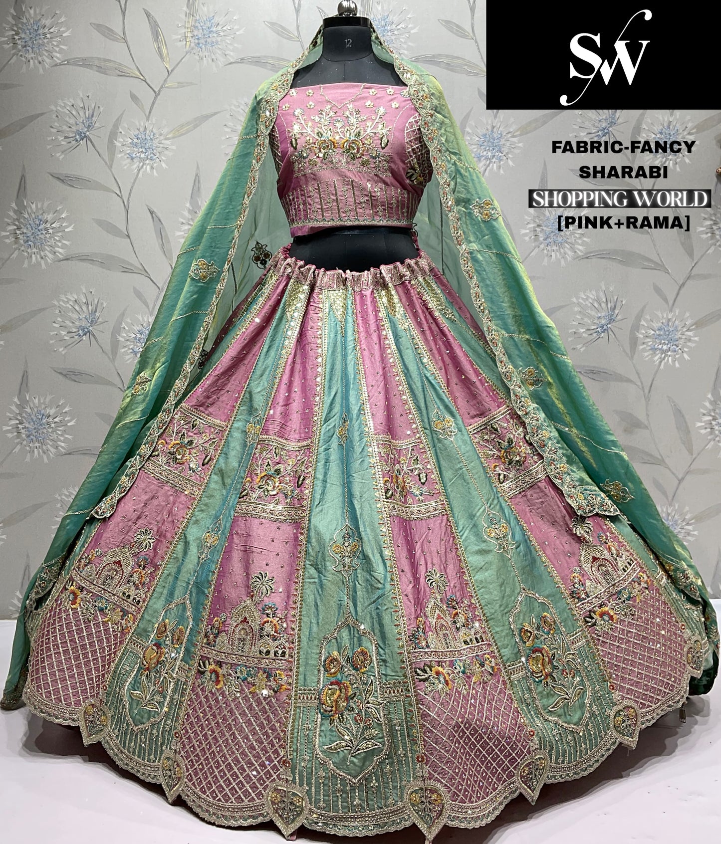 Awesome Pista yellow Fancy Lehenga