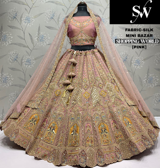 Amazing chiku golden silk Lehenga