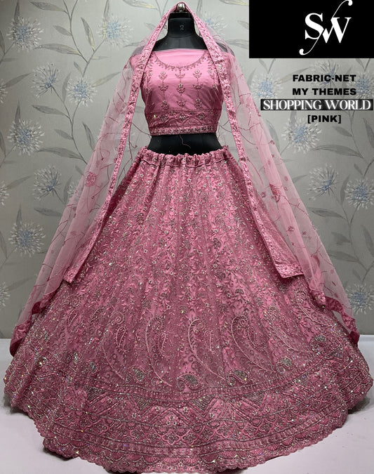 Gorgeous Sky green net Lehenga