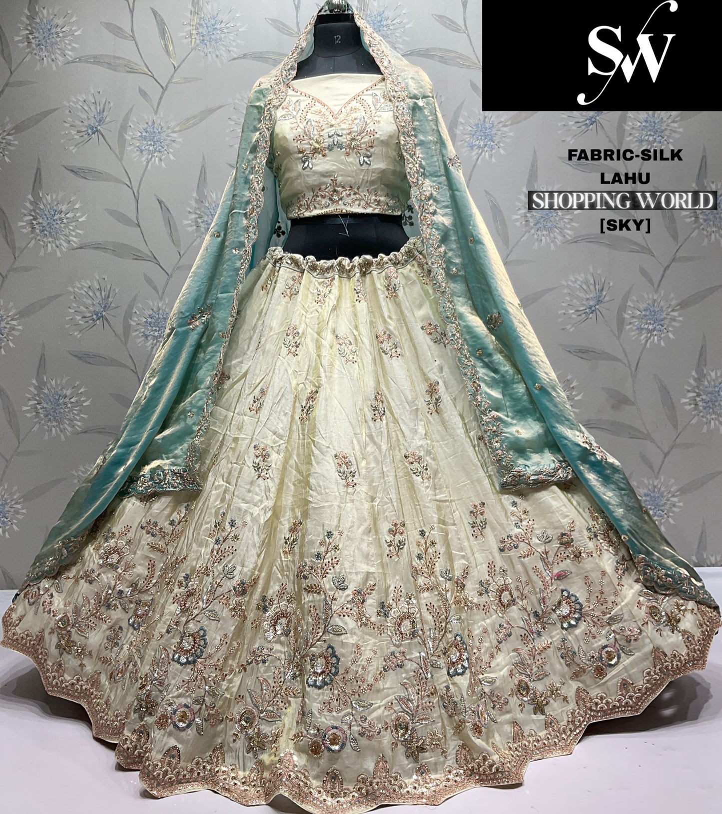 Lavishing Lavender silk Lehenga
