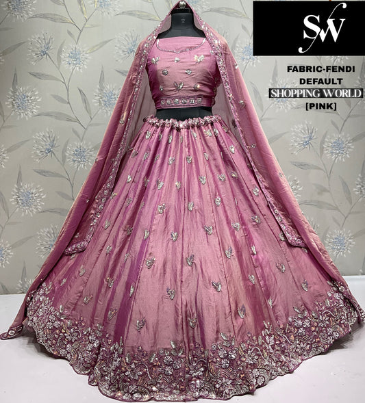 Engaging Mehendi green Fendi Lehenga