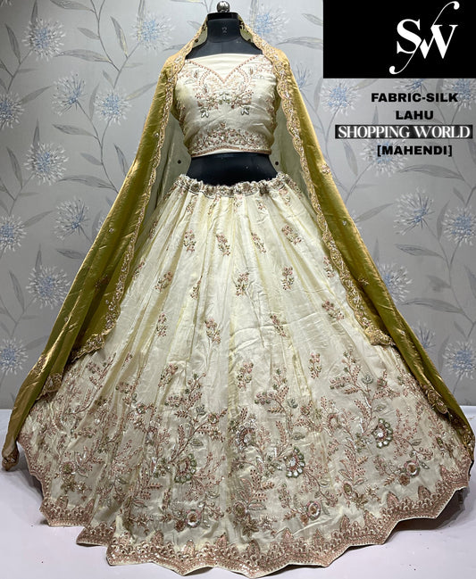 Lavishing Lavender silk Lehenga
