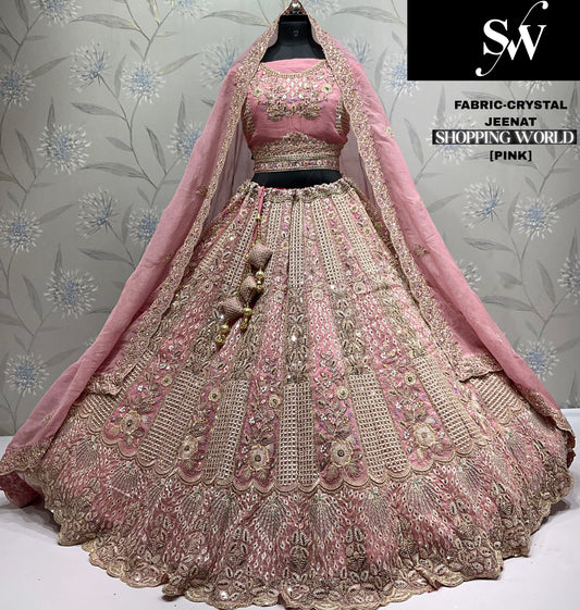 Gorgeous Golden Crystal Lehenga