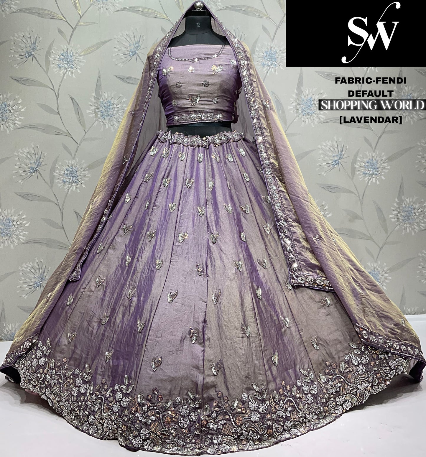 Elegant peach Fendi Lehenga