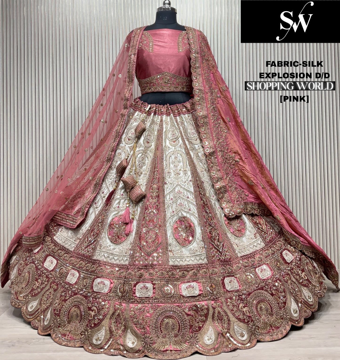 Good looking wine white double toneSilk Lehenga