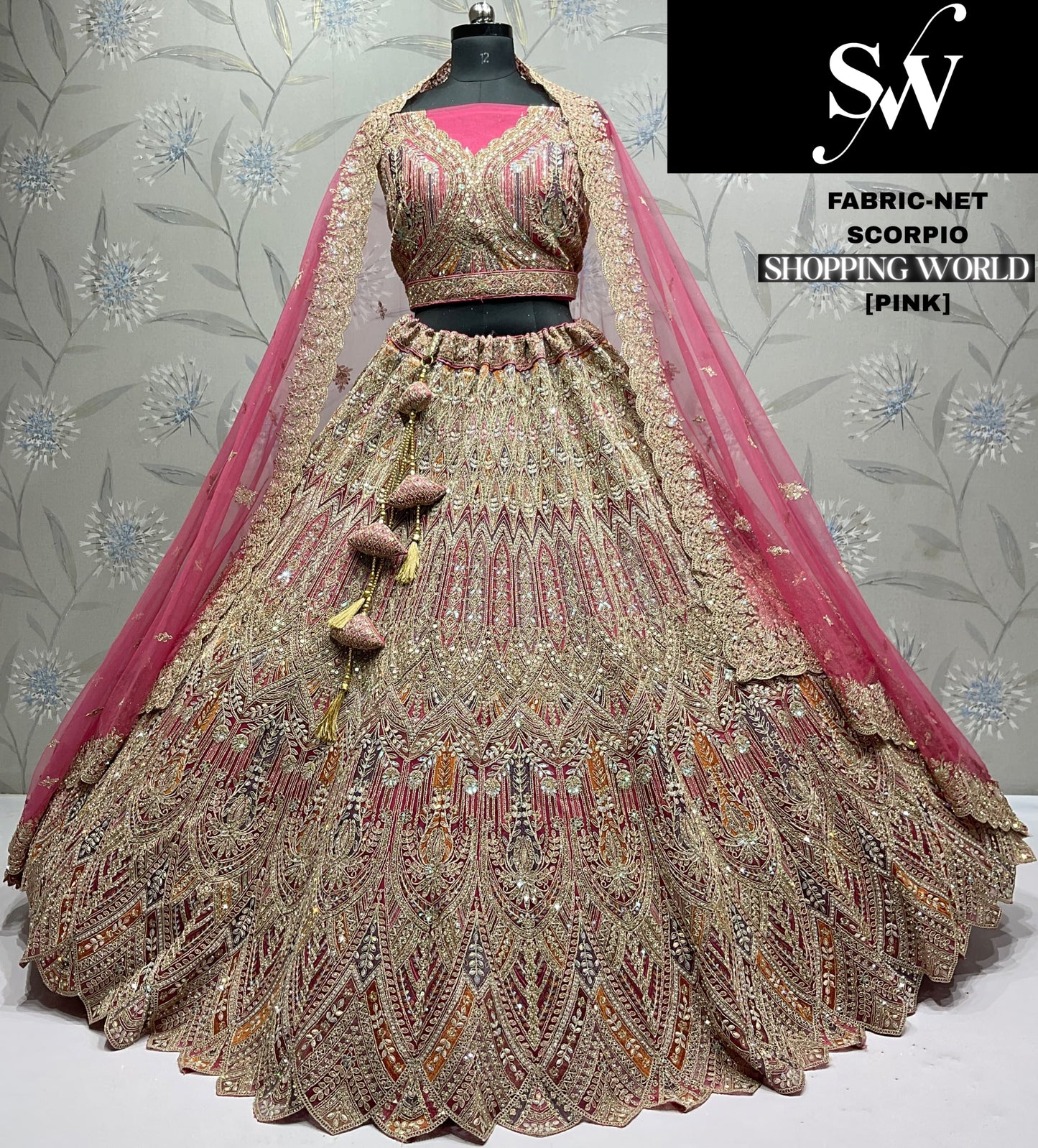 Something different Sky blue Net Lehenga