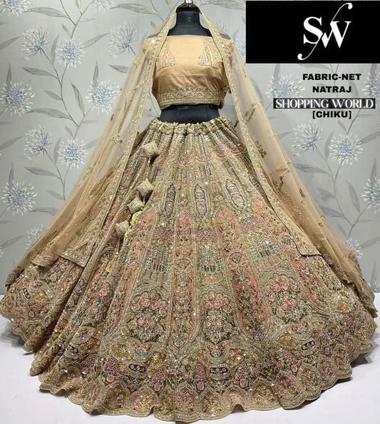 Charming Lavender Net Lehenga