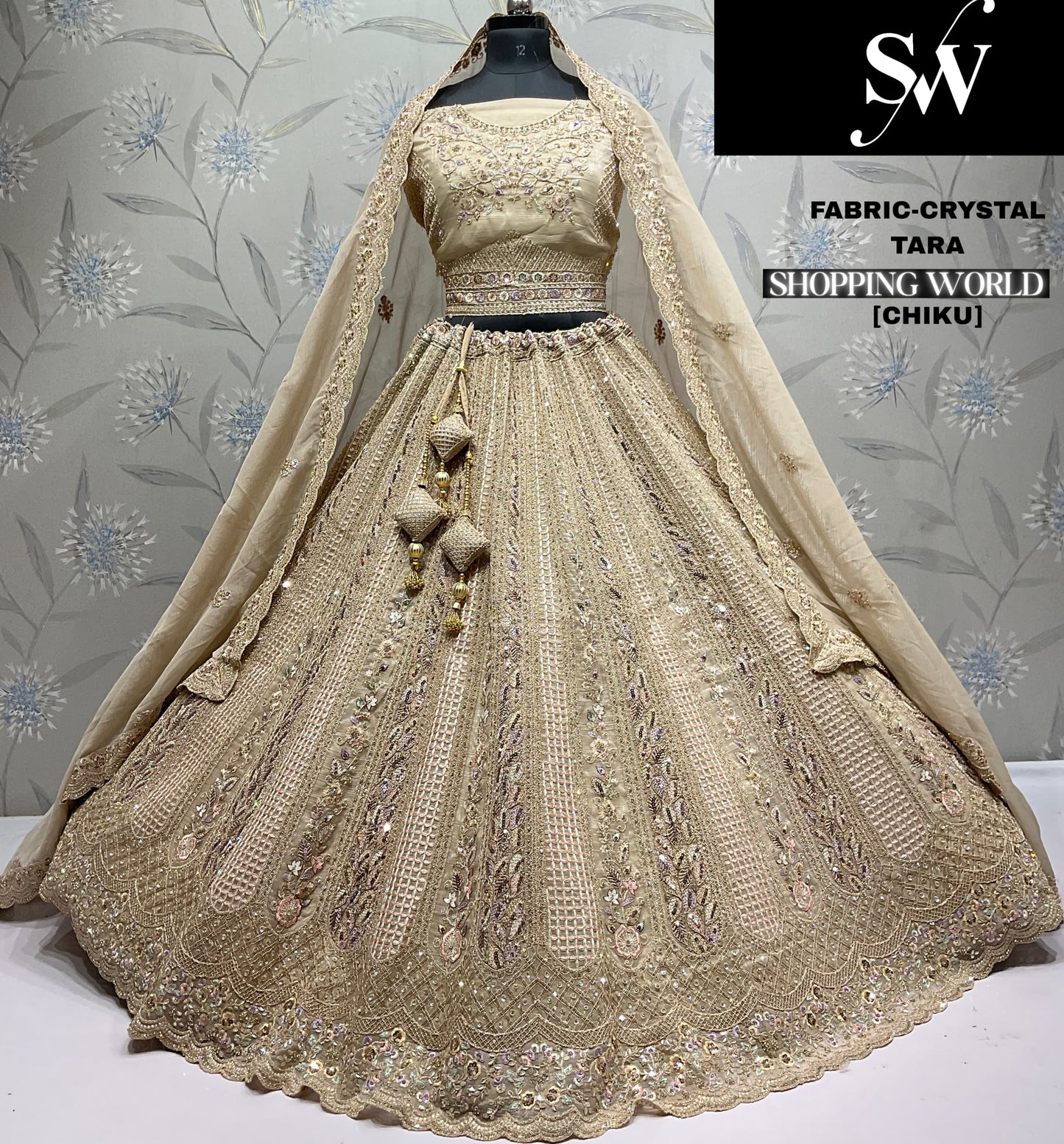 Fantastic Lavender Crystal Lehenga