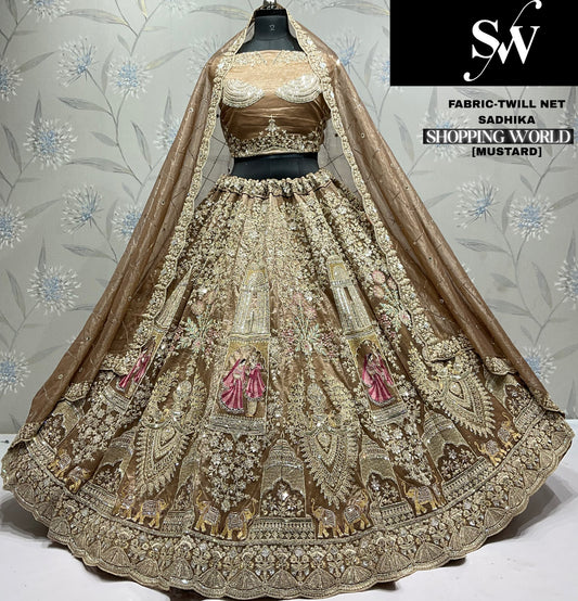 Beautiful Lavender Twill Net Lehenga