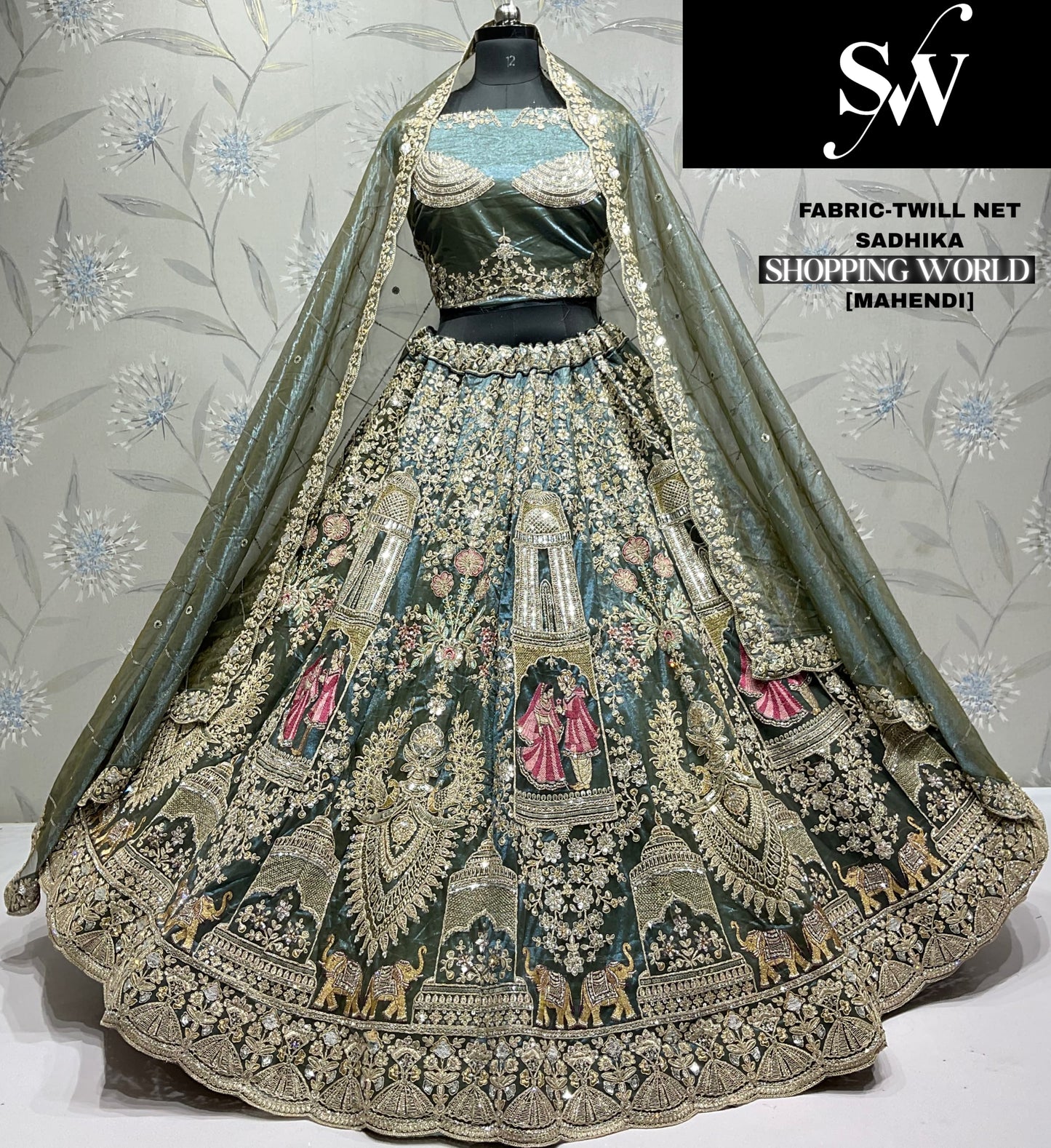 Pretty pink Twill Net Lehenga