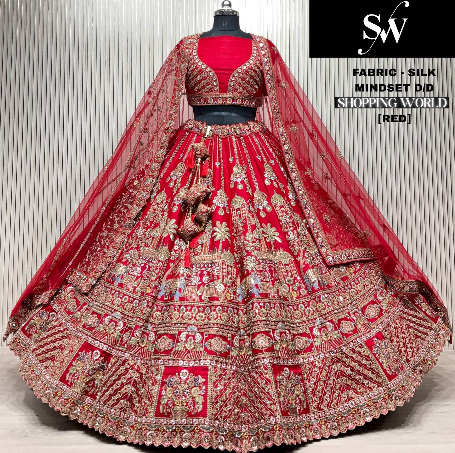 Designer Rani pink Doli barat Double Duptta Silk bridal Lehenga