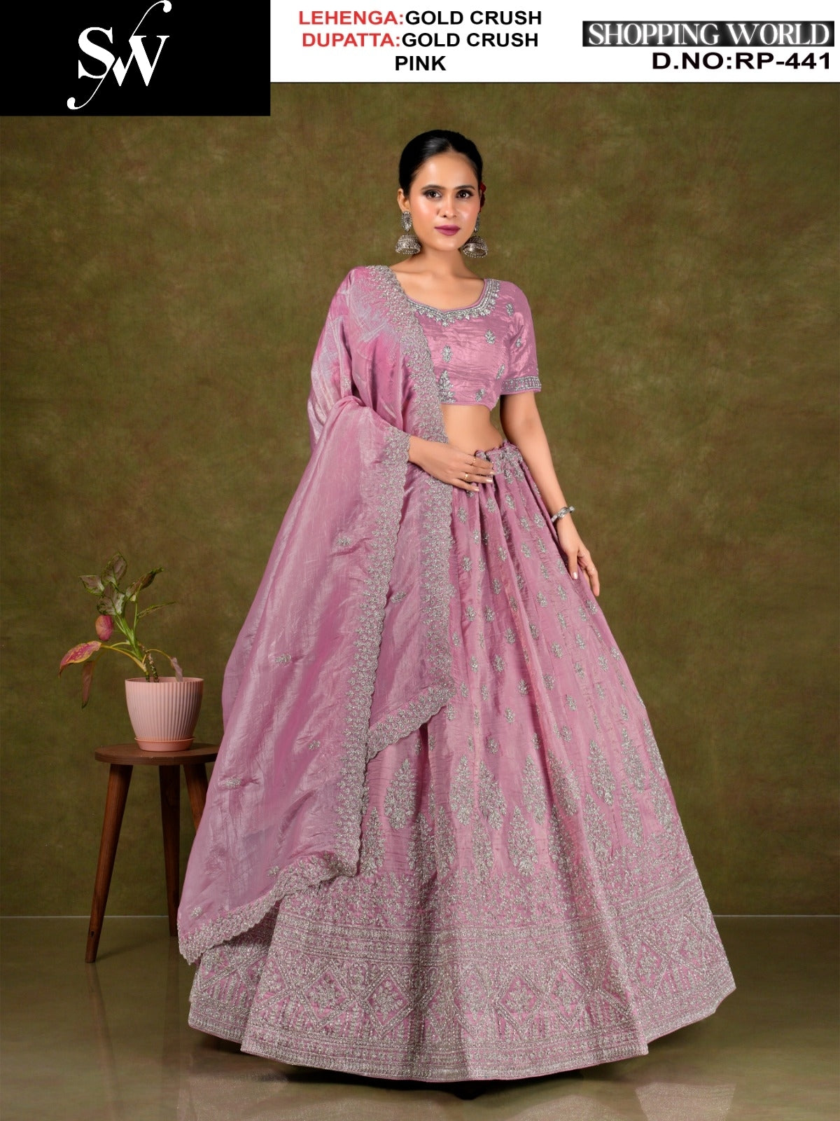 Something different Gajri Dark pink Gold crush Lehenga