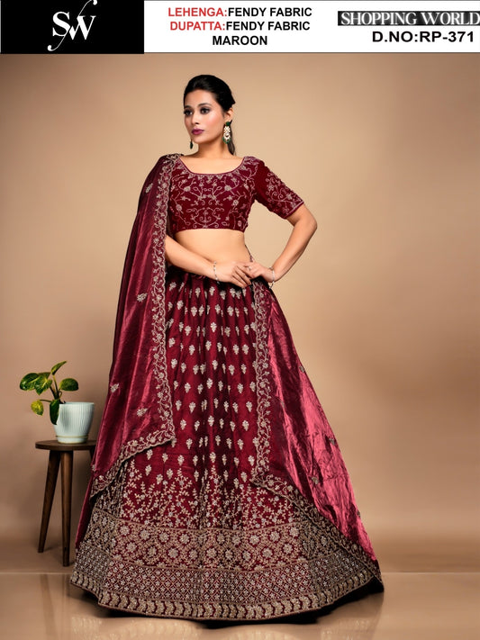 Designer Firozi Sky blue Fendy Lehenga