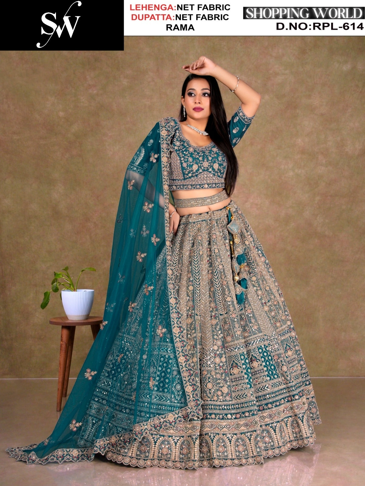 Amazing Red Net Lehenga