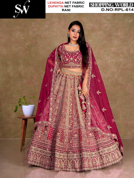 Awesome purple Net Lehenga