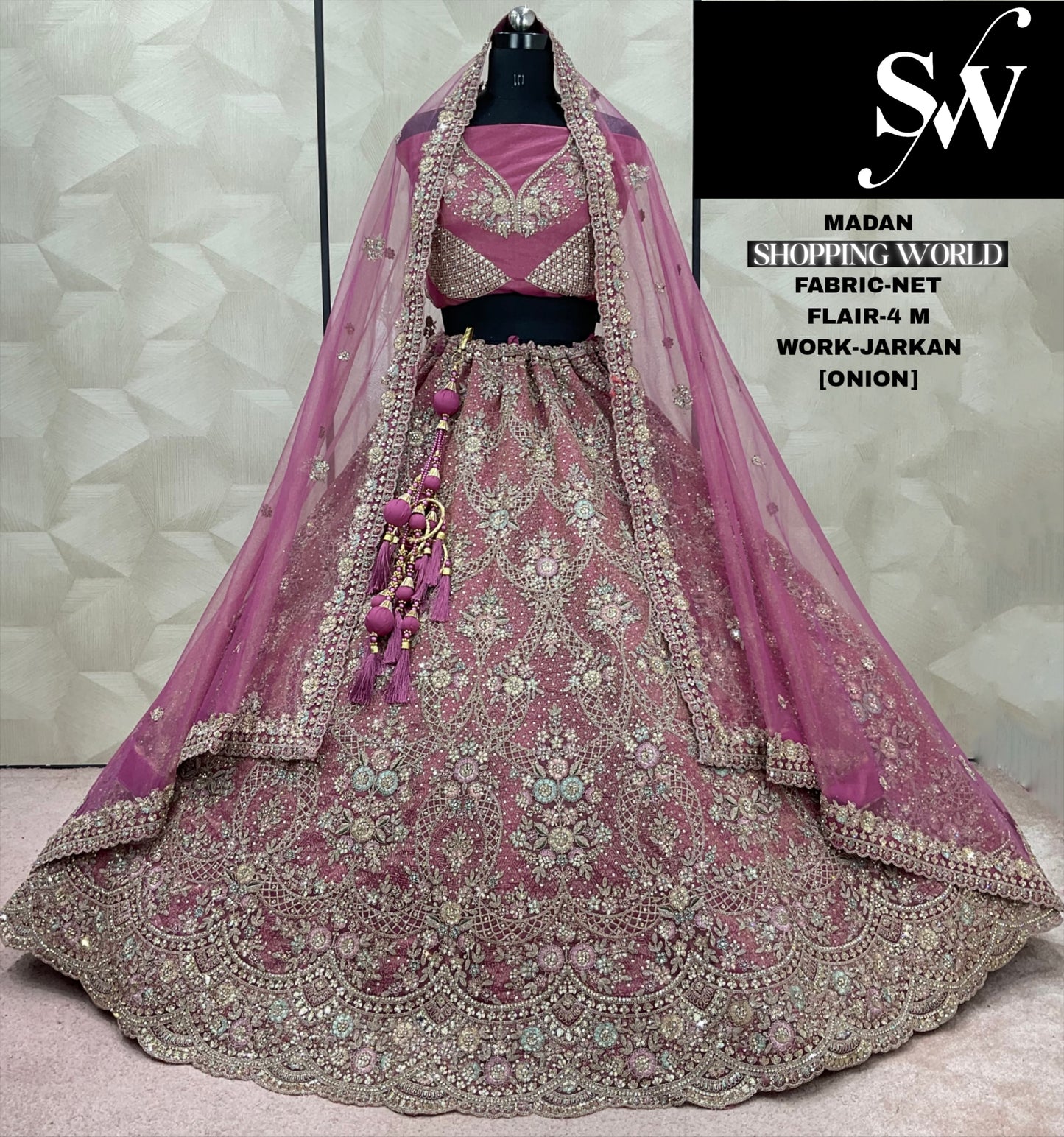 Beautiful Sky blue Net Lehenga