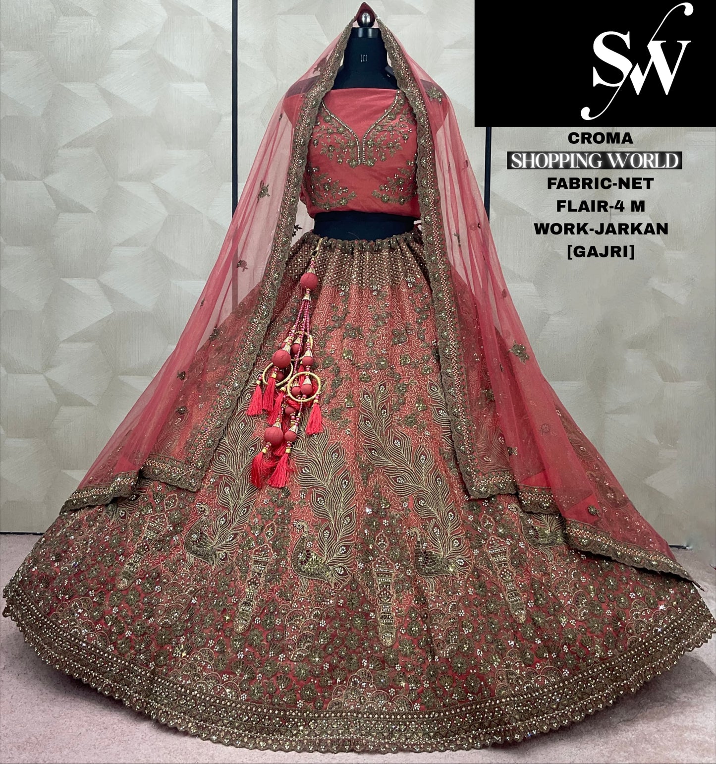 Amazing wine pink Jarkan Net Lehenga