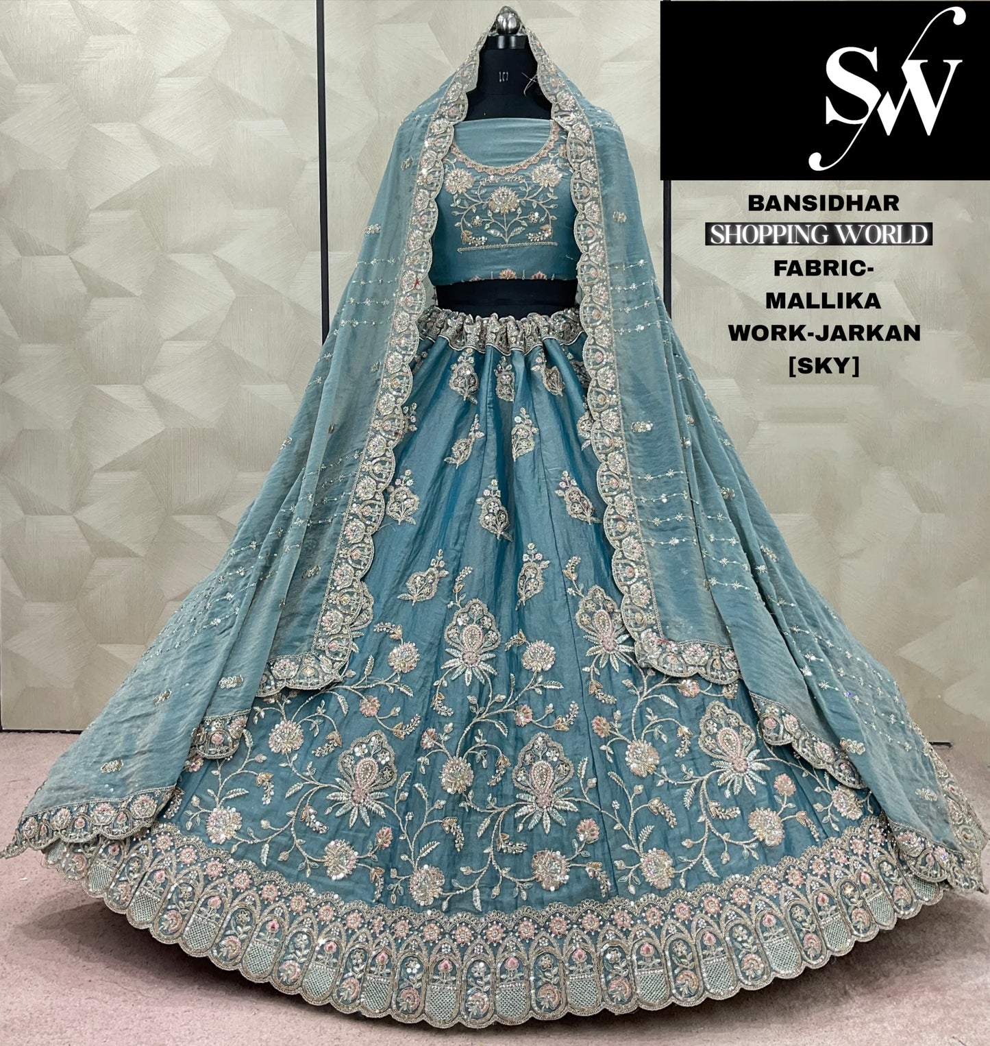 Amazing pink Jarkan malika Lehenga