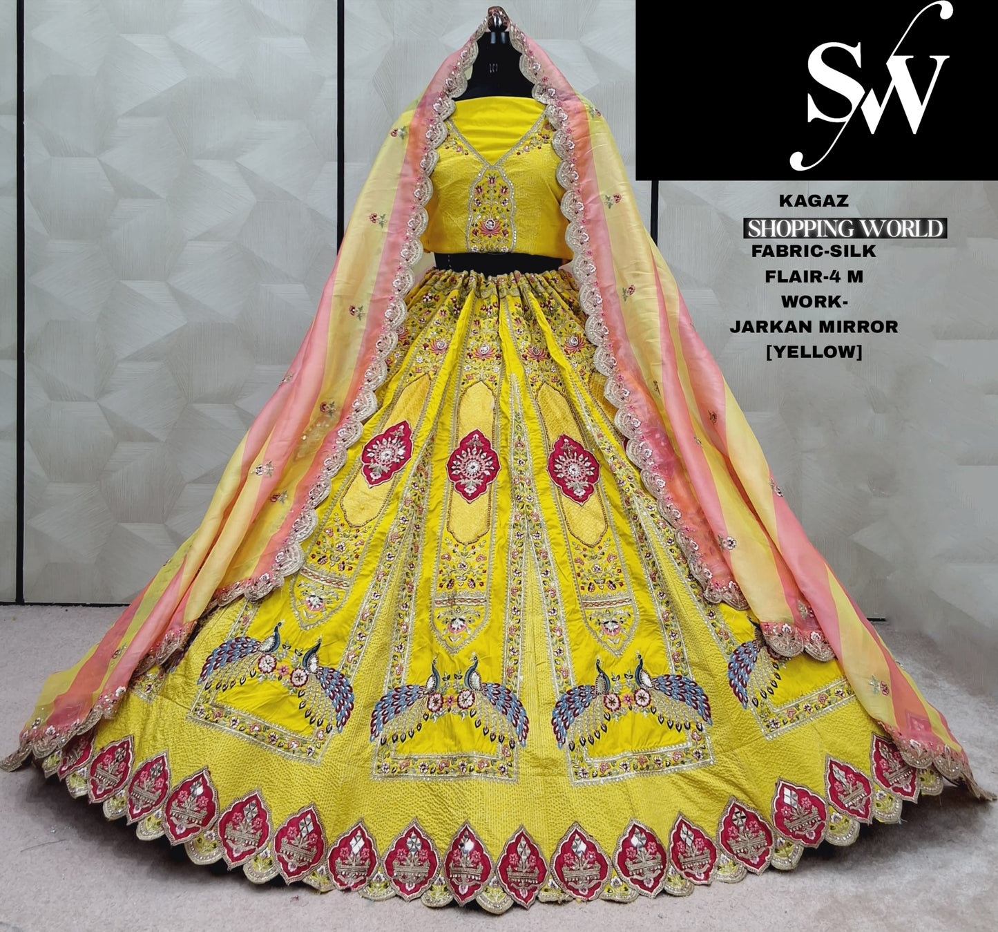 Lavishing pink peacock Cosmos Lehenga
