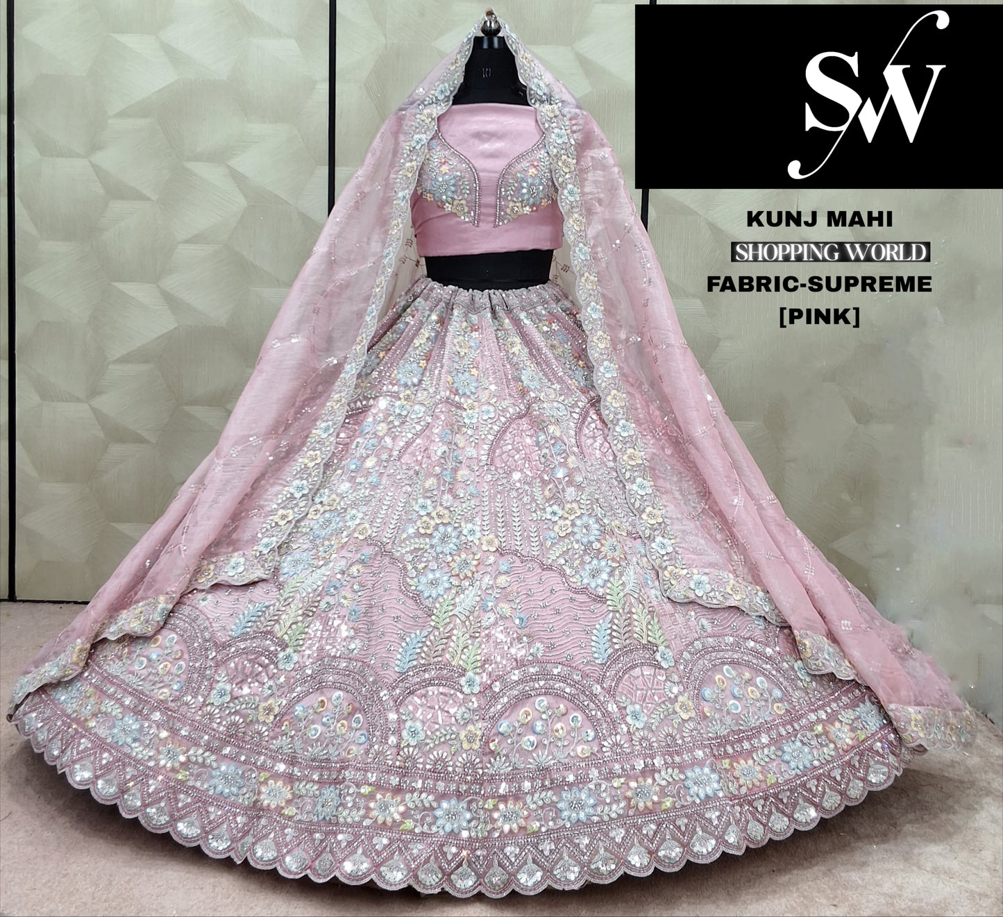 Embellished yellow Supreme Lehenga