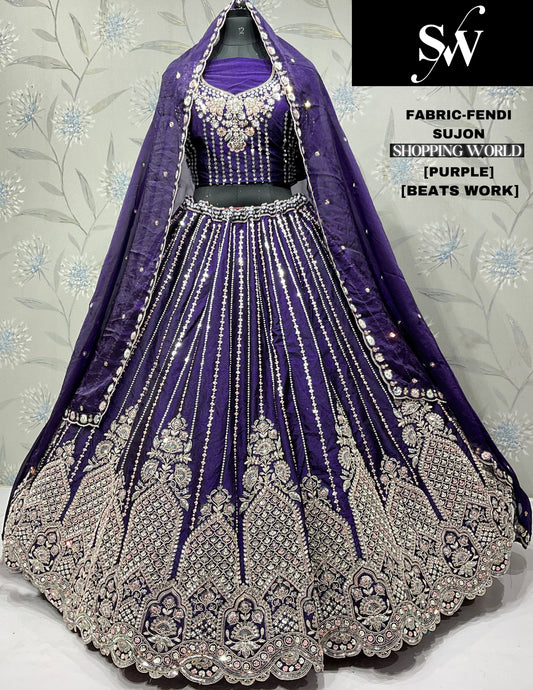 Pretty Maroon Beats Fendi Sujon Lehenga