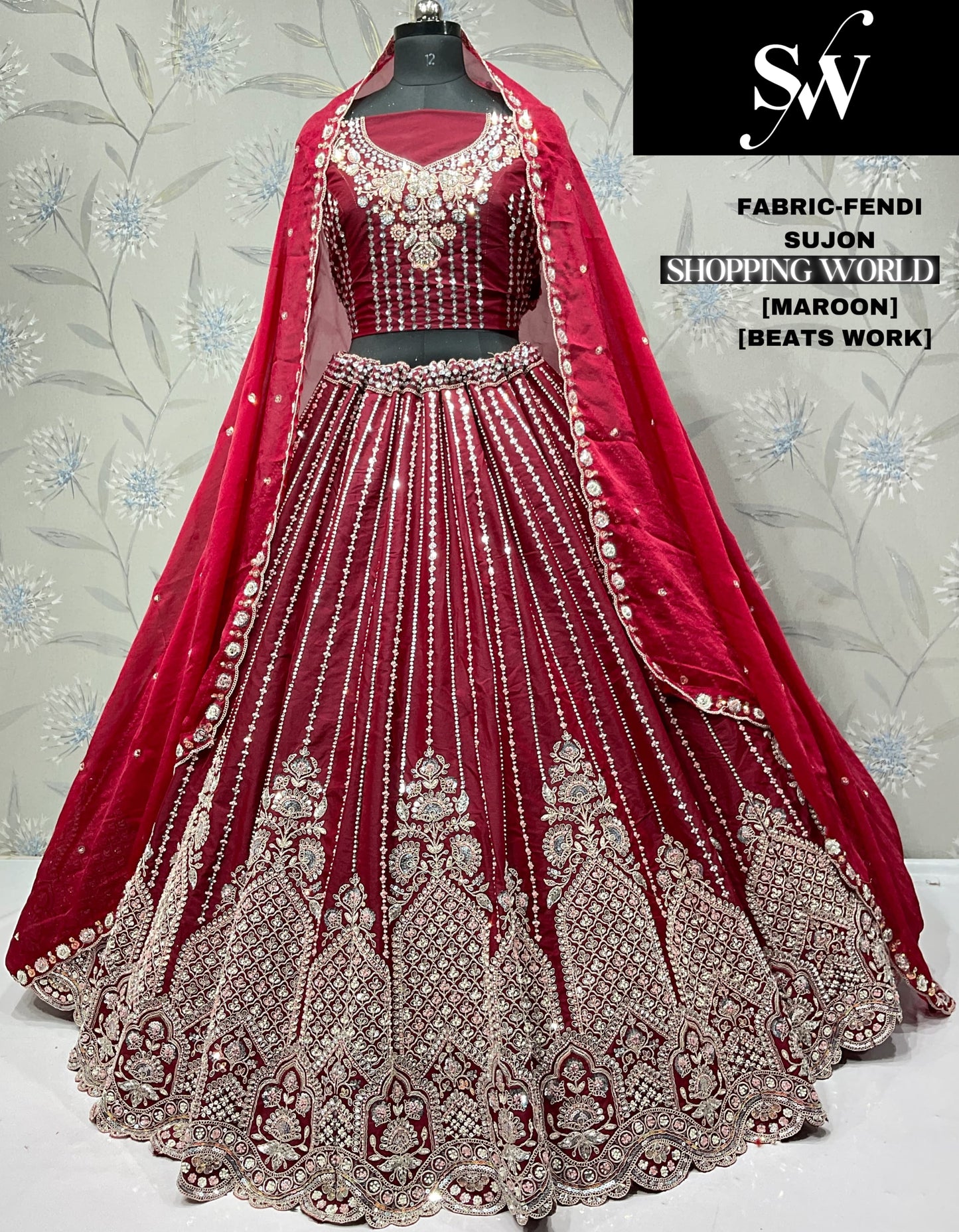 Beautiful purple Beats Fendi Sujon Lehenga