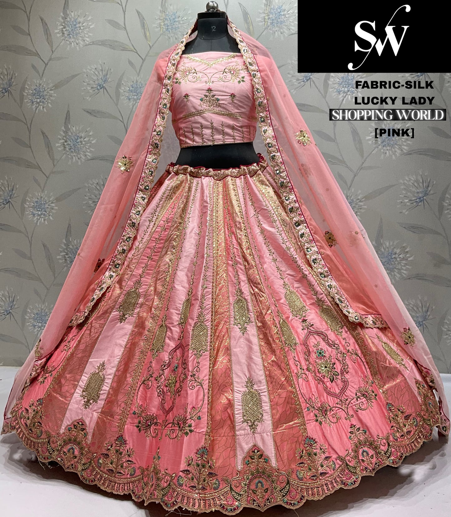 Something different Sky blue Silk Lehenga