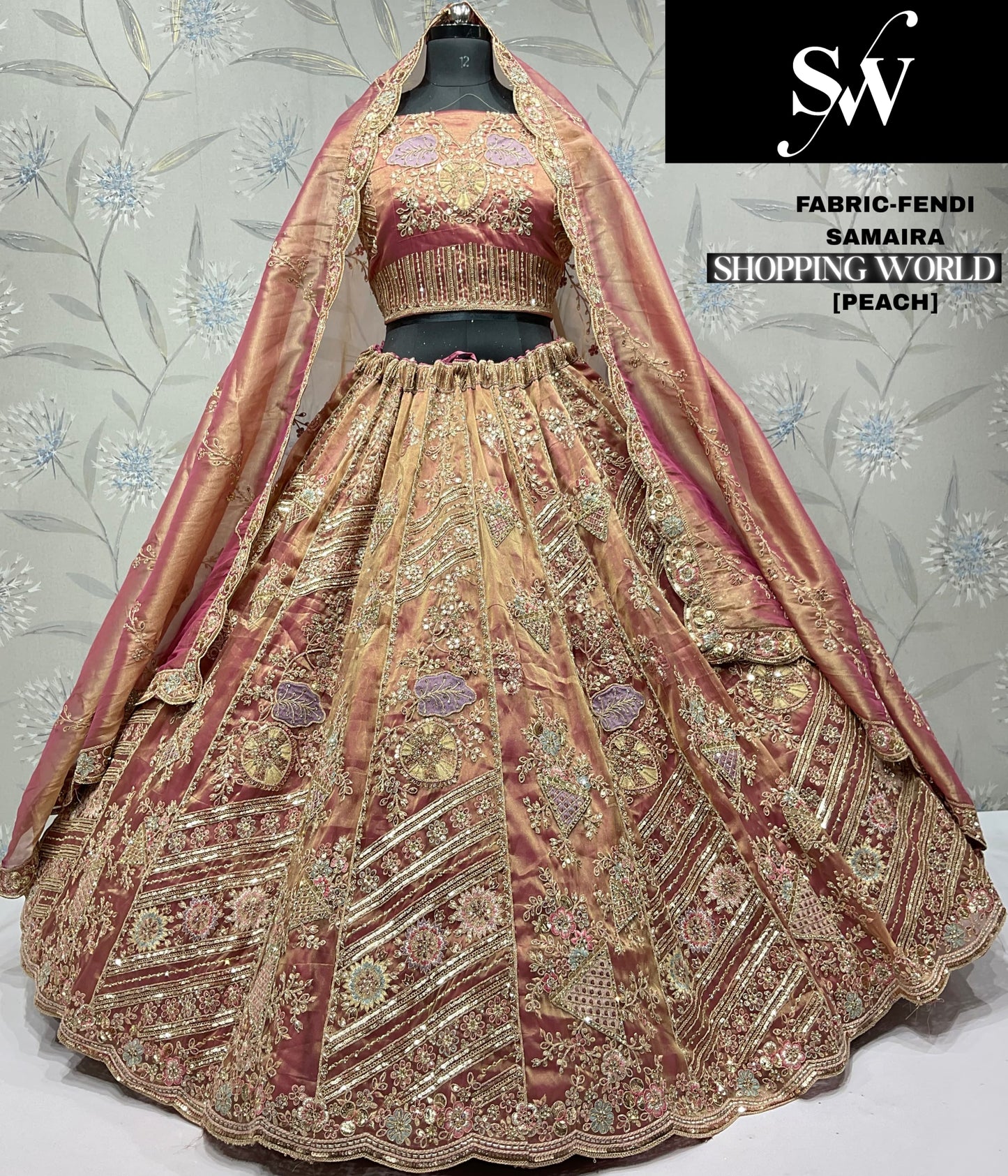 Delightful Wine Fendi Lehenga