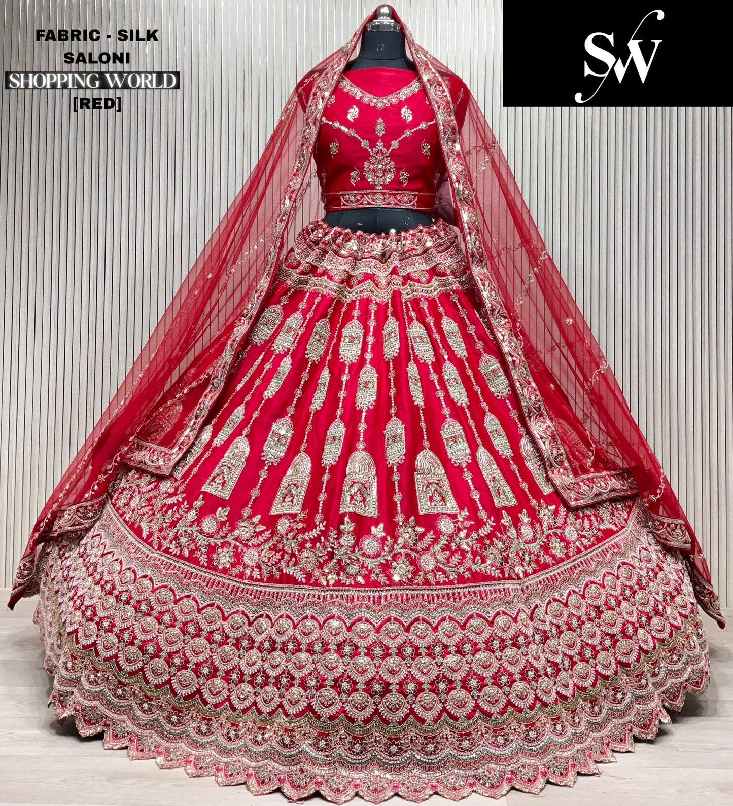 Stunning white Silk Bridal Lehenga