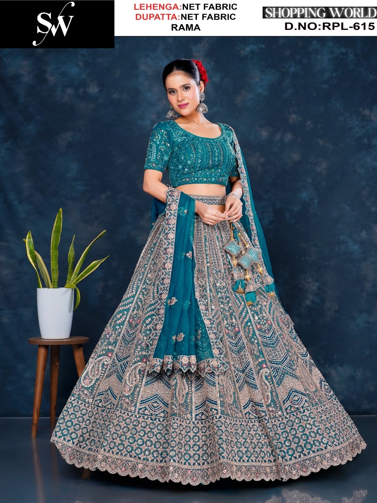 Lavishing Rani pink Net Lehenga