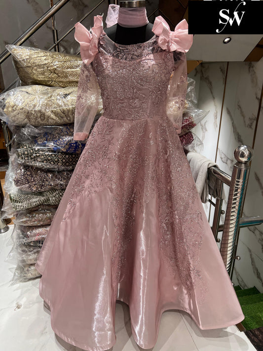 Designer pink gown