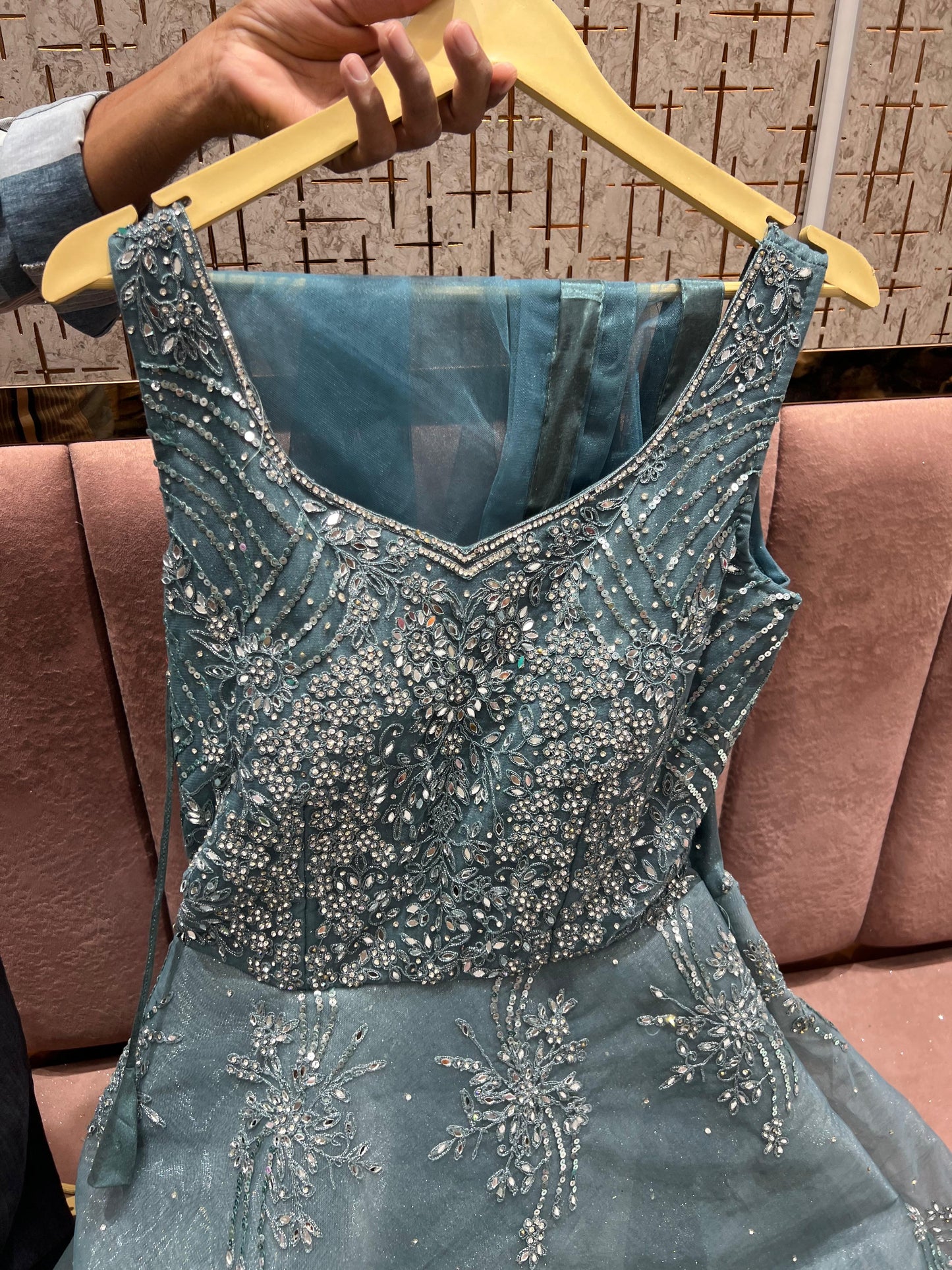 Khoobsurat Sky blue gown