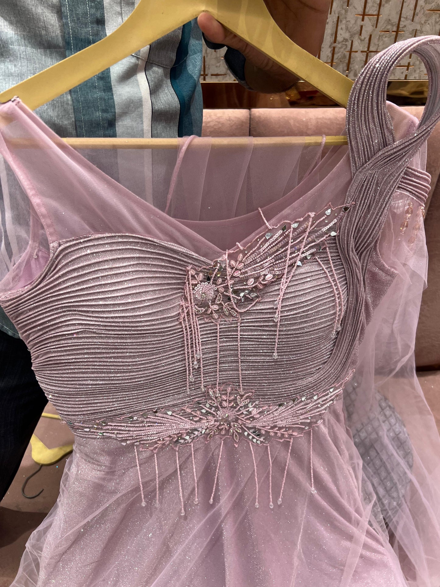 Khoobsurat light pink gown