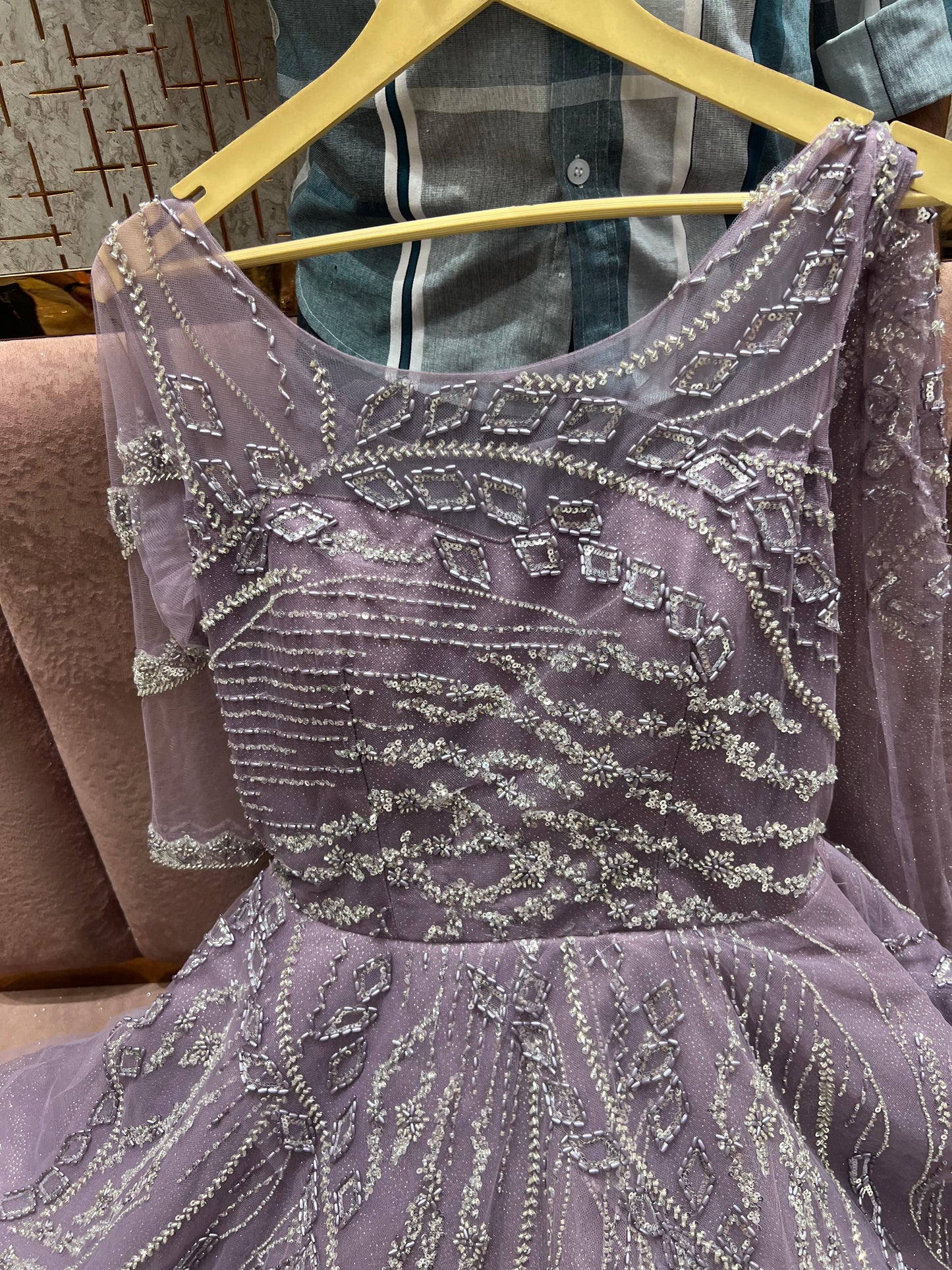 Delighted purple Sequins gown