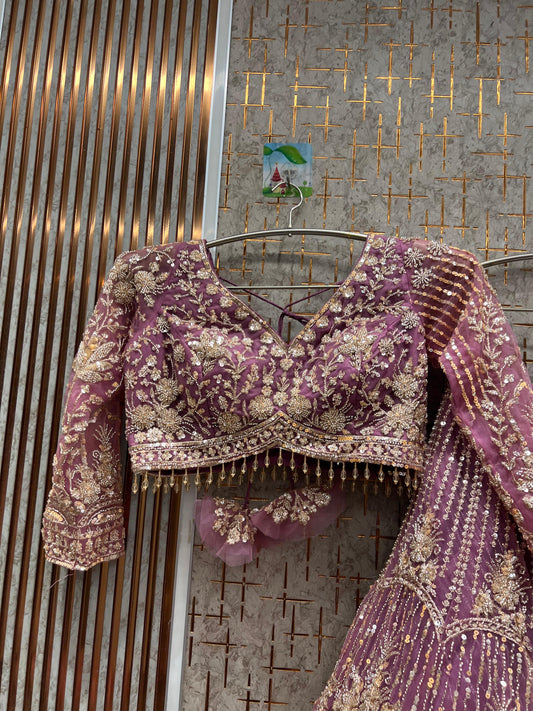 Stunning Navy blue Crop top Lehenga