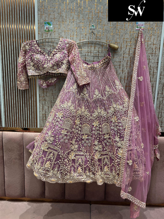 Charming orange Crop top Lehenga