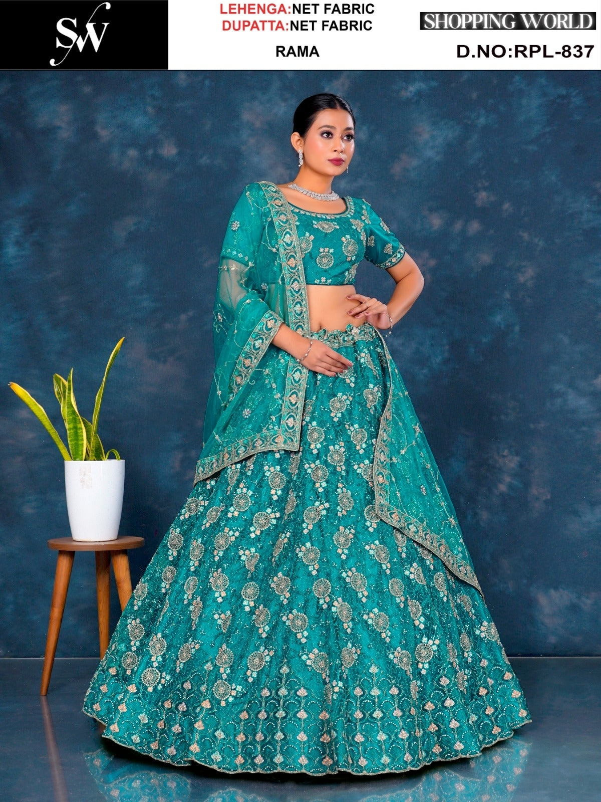 Stunning Wine Net Lehenga