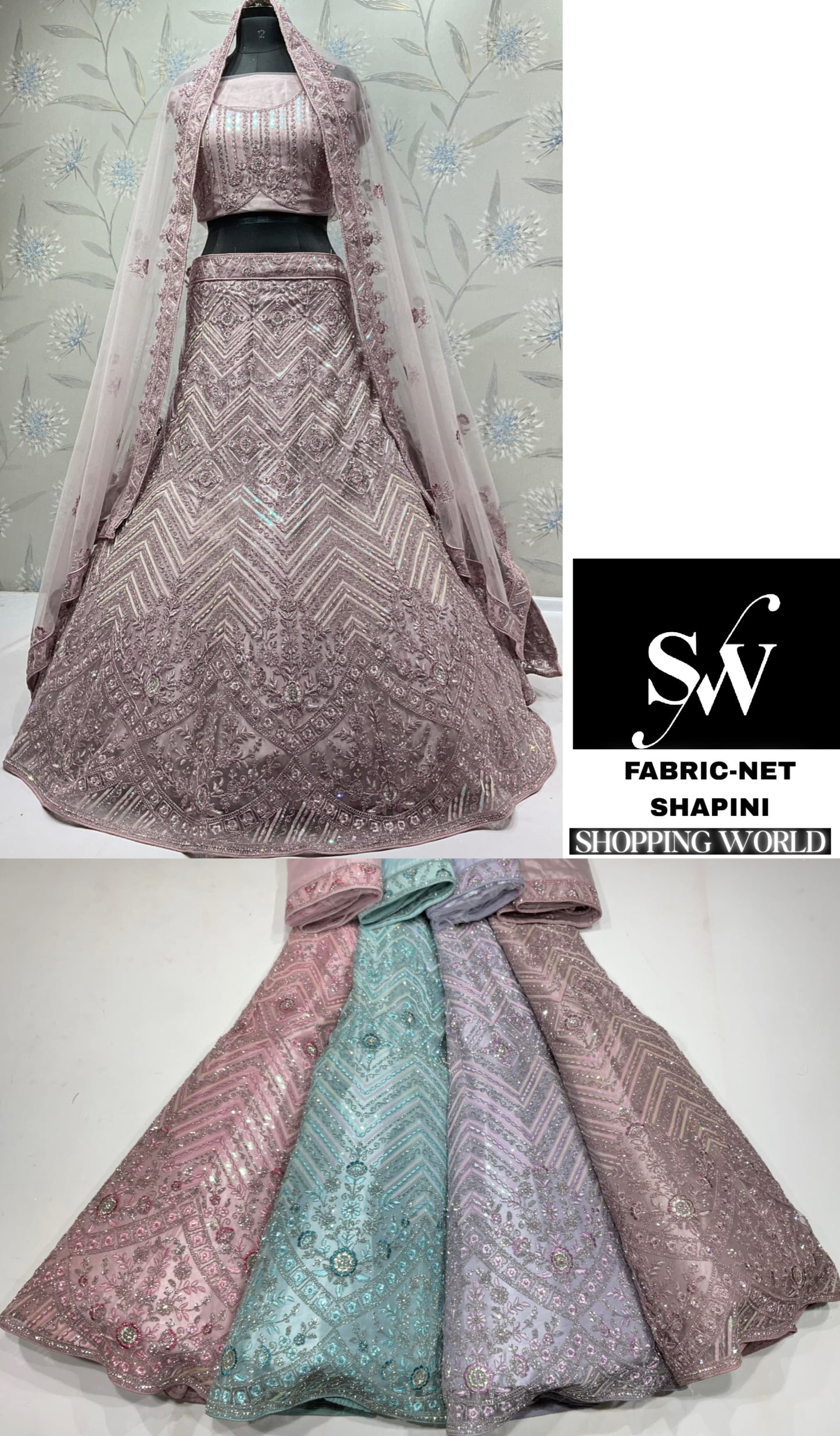 Amazing pink Net Lehenga