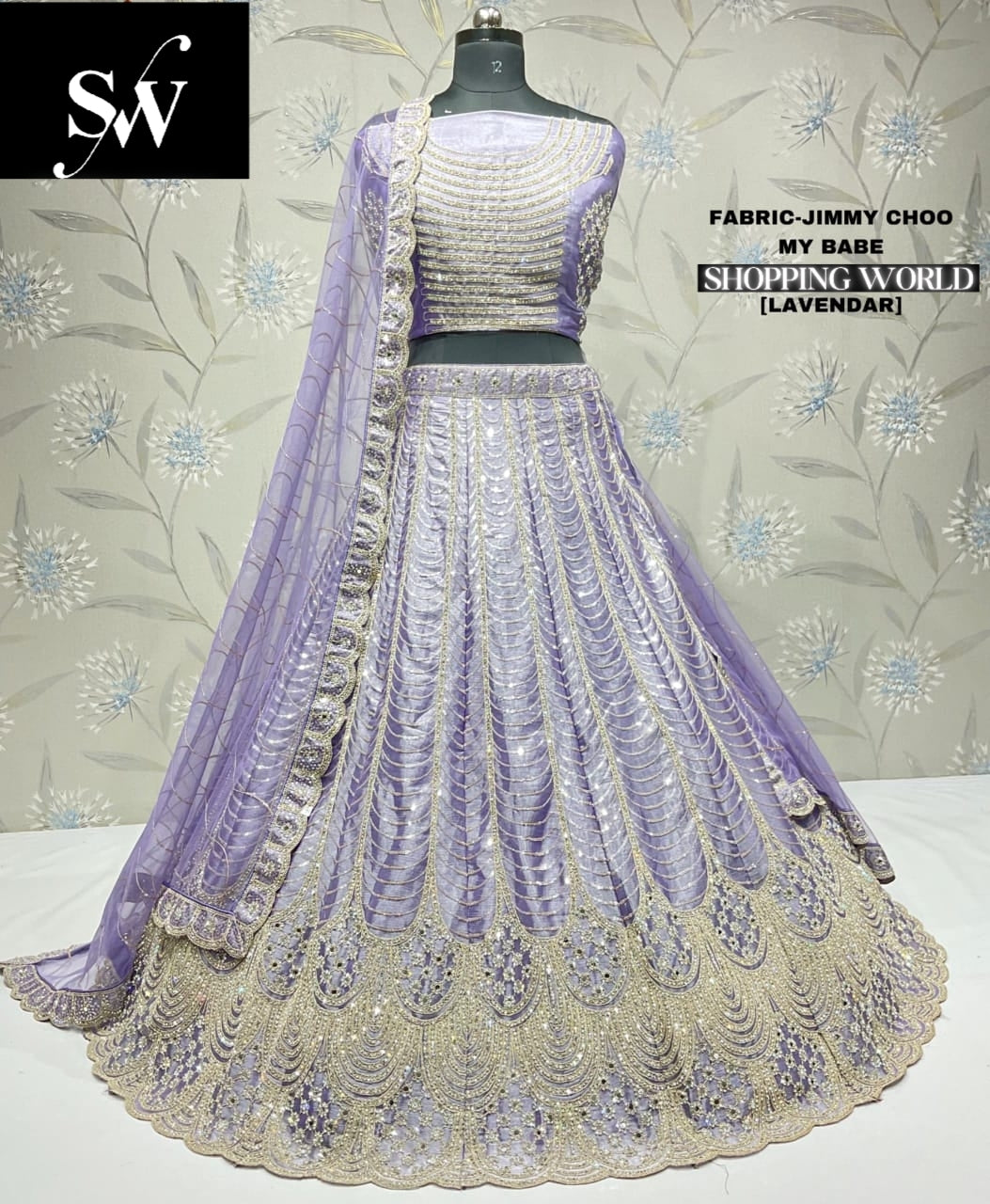 Stunning wine jimmy Choo Lehenga
