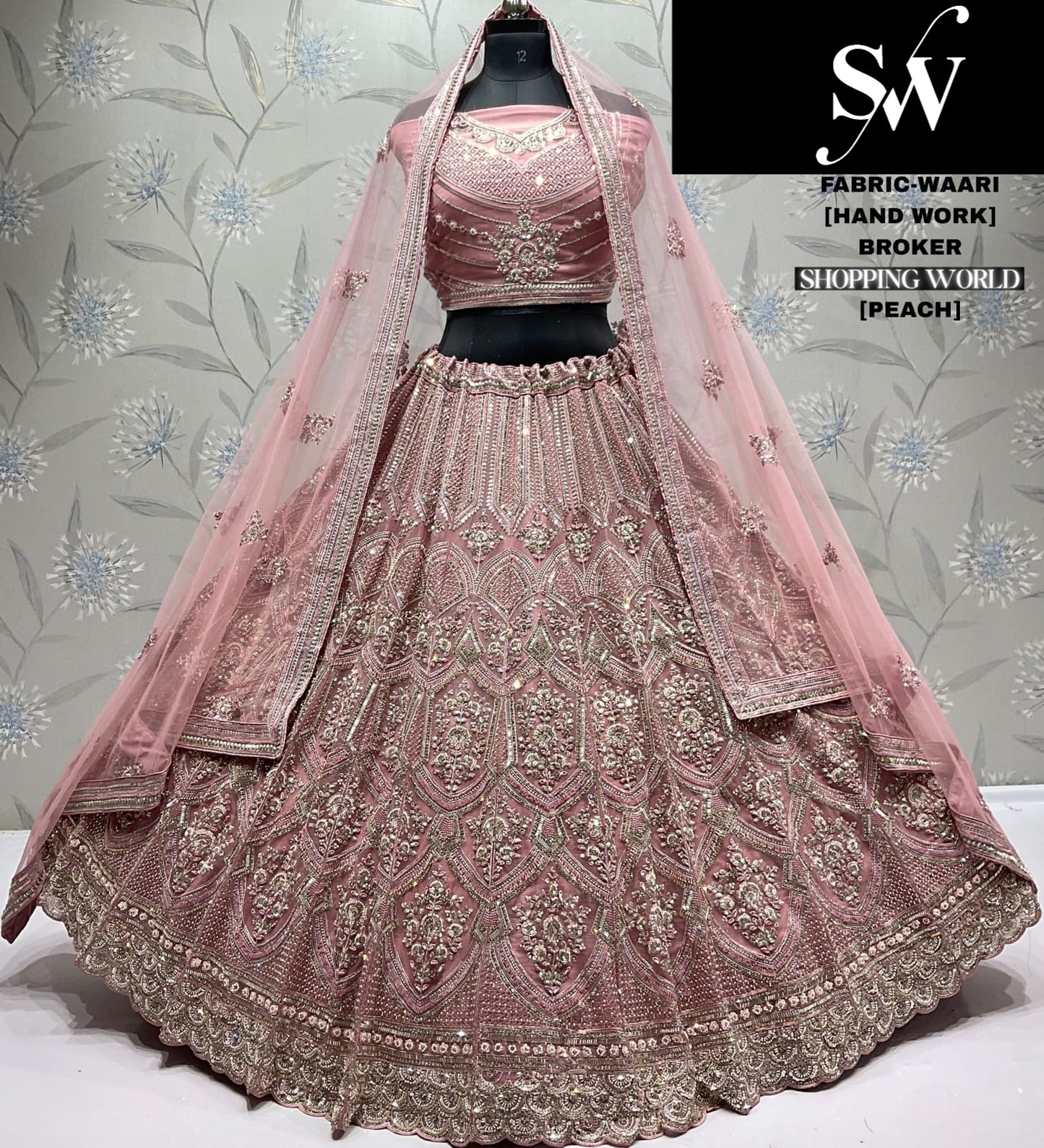 Stunning pista green Waari Lehenga