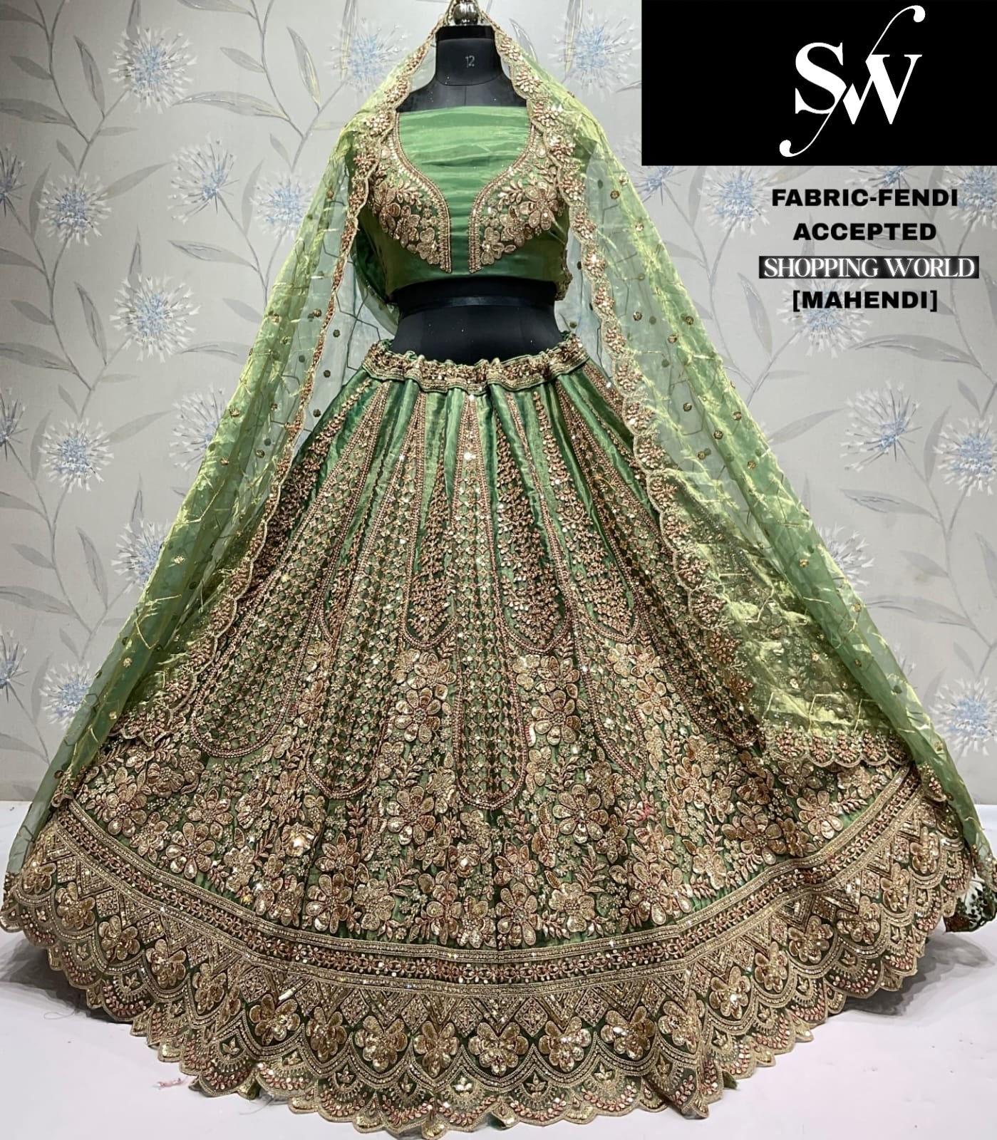 Good looking mehendi green Fendi Lehenga