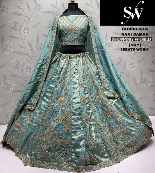 Beautiful Lavender Silk Lehenga