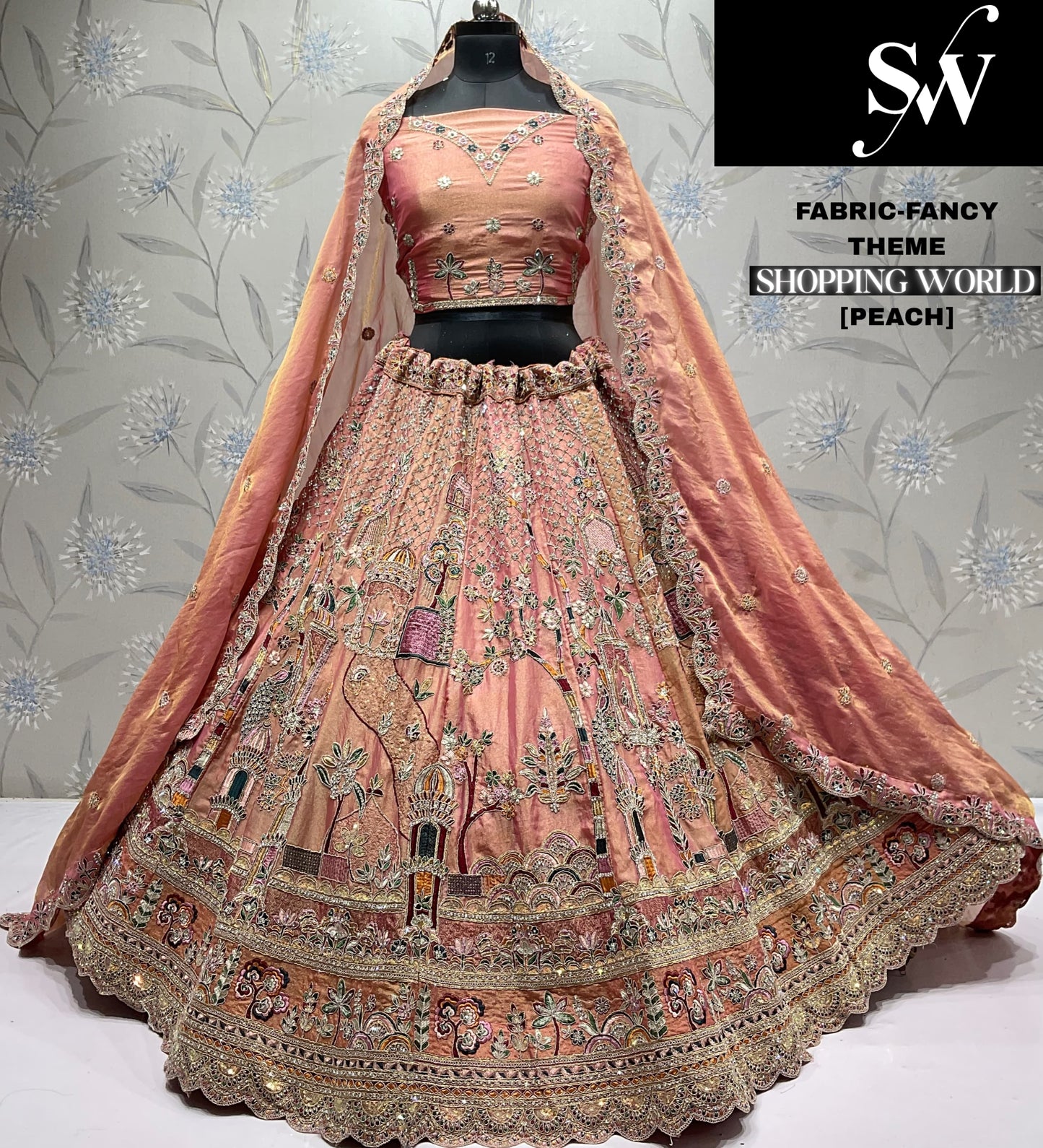 Delightful Rama green Fancy Lehenga