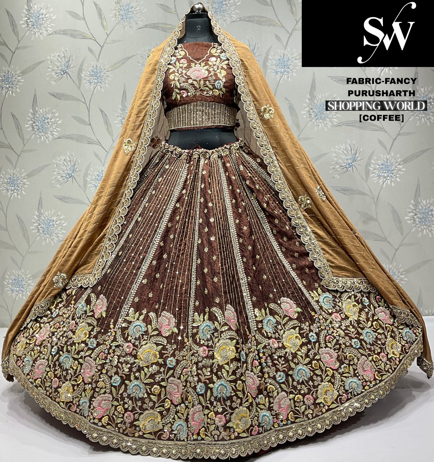 Pretty Sky blue Firozi Fancy Lehenga
