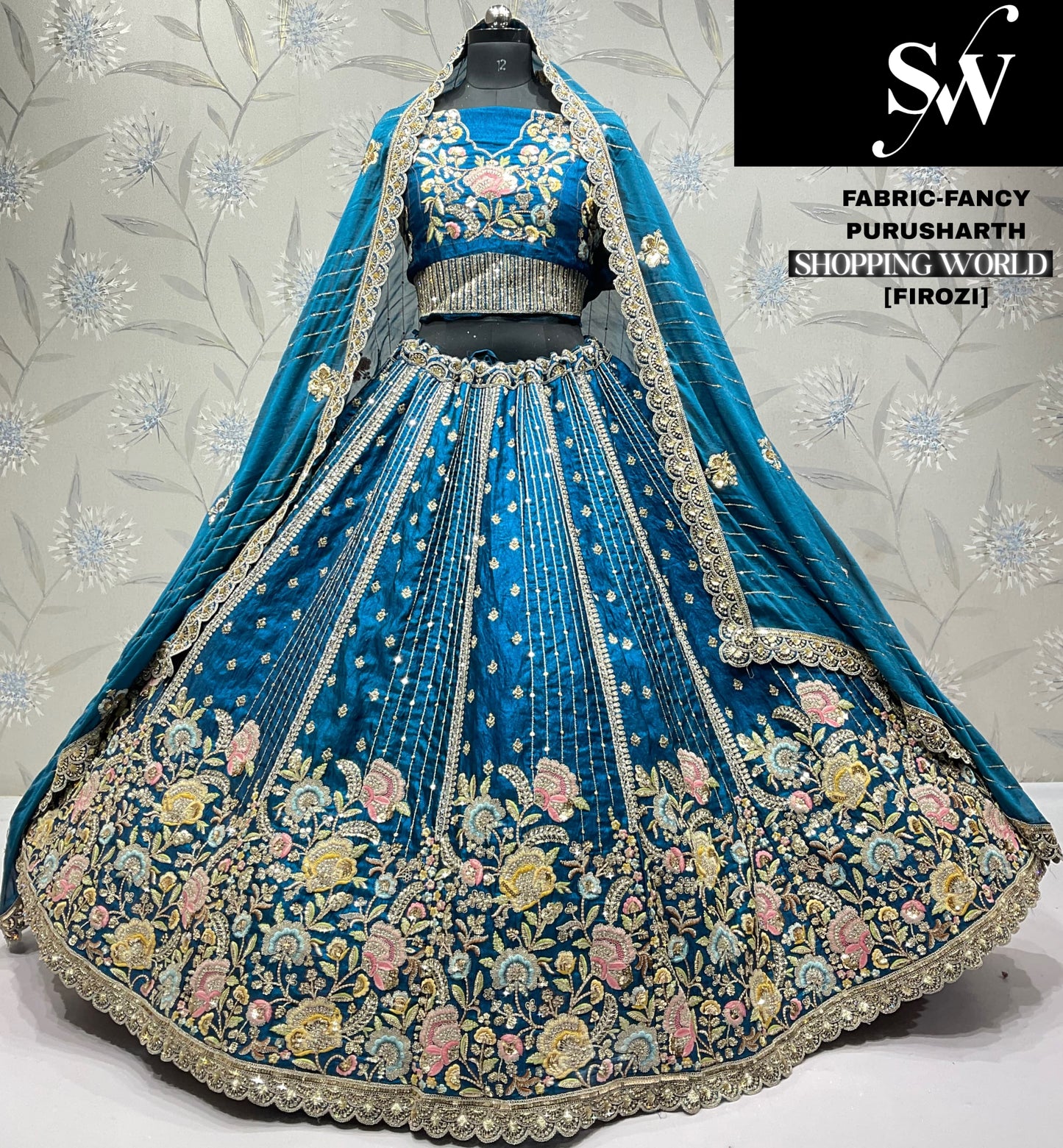 Lovely Rama green Fancy Lehenga