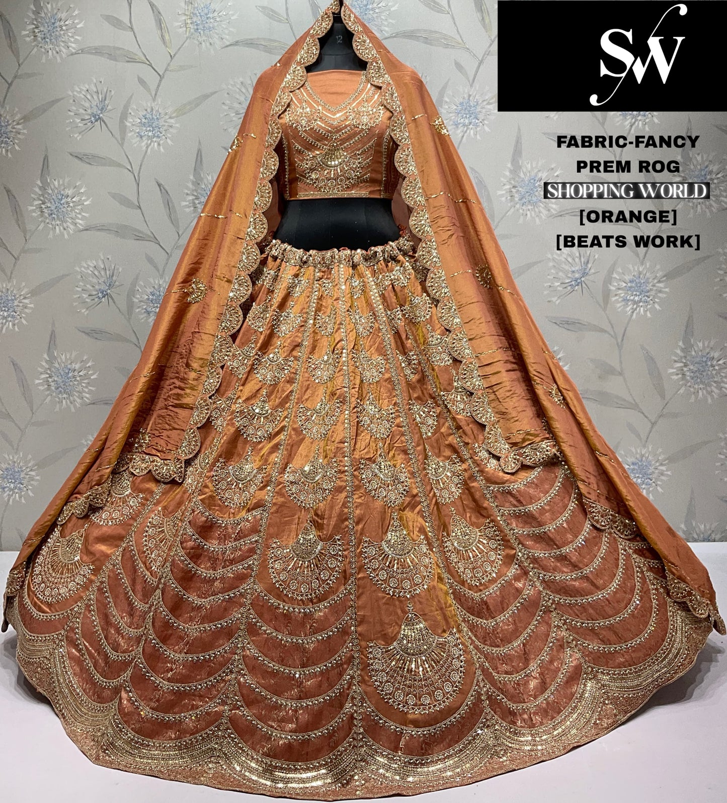 Khoobsurat peach Fancy Lehenga
