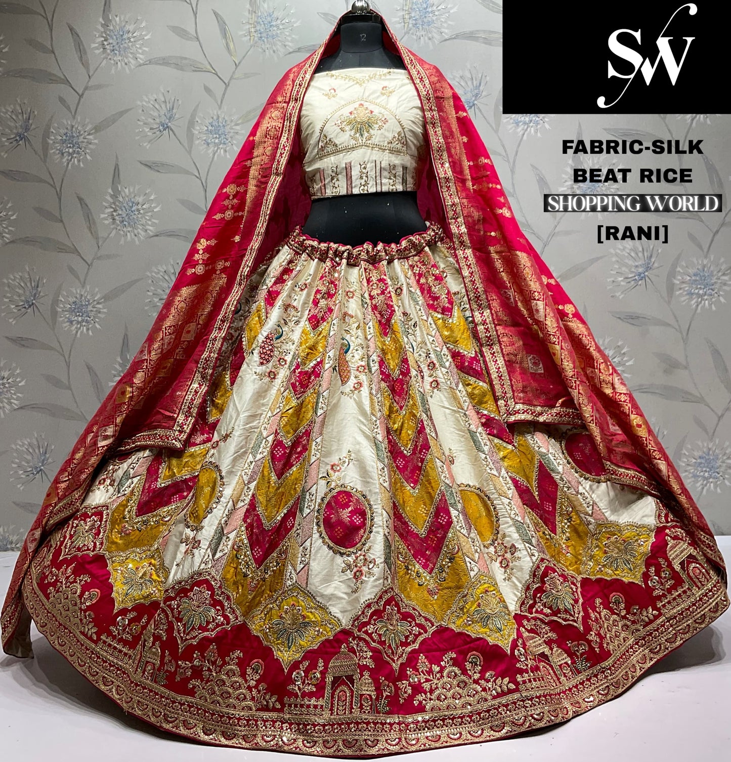 Stunning Red Silk Lehenga
