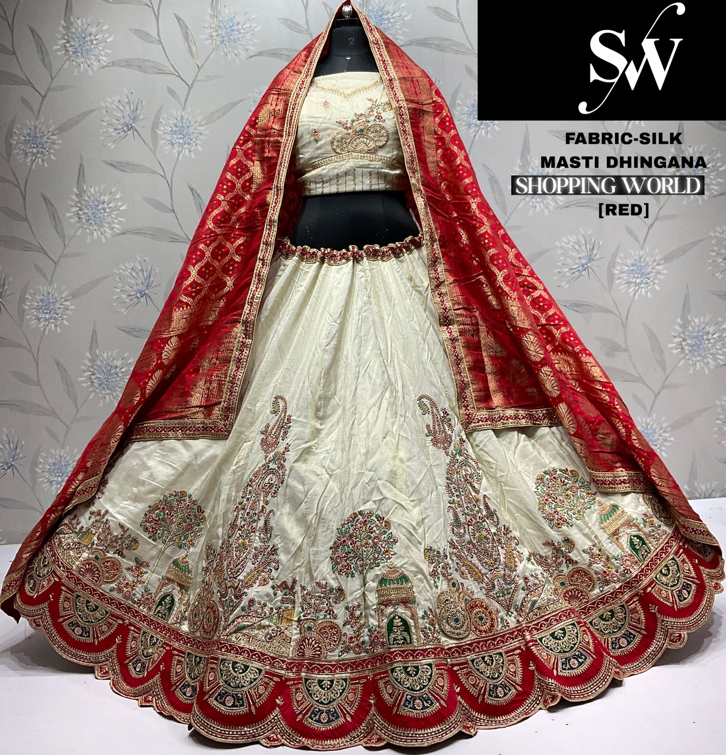 Pleasing Rani pink Silk Lehenga