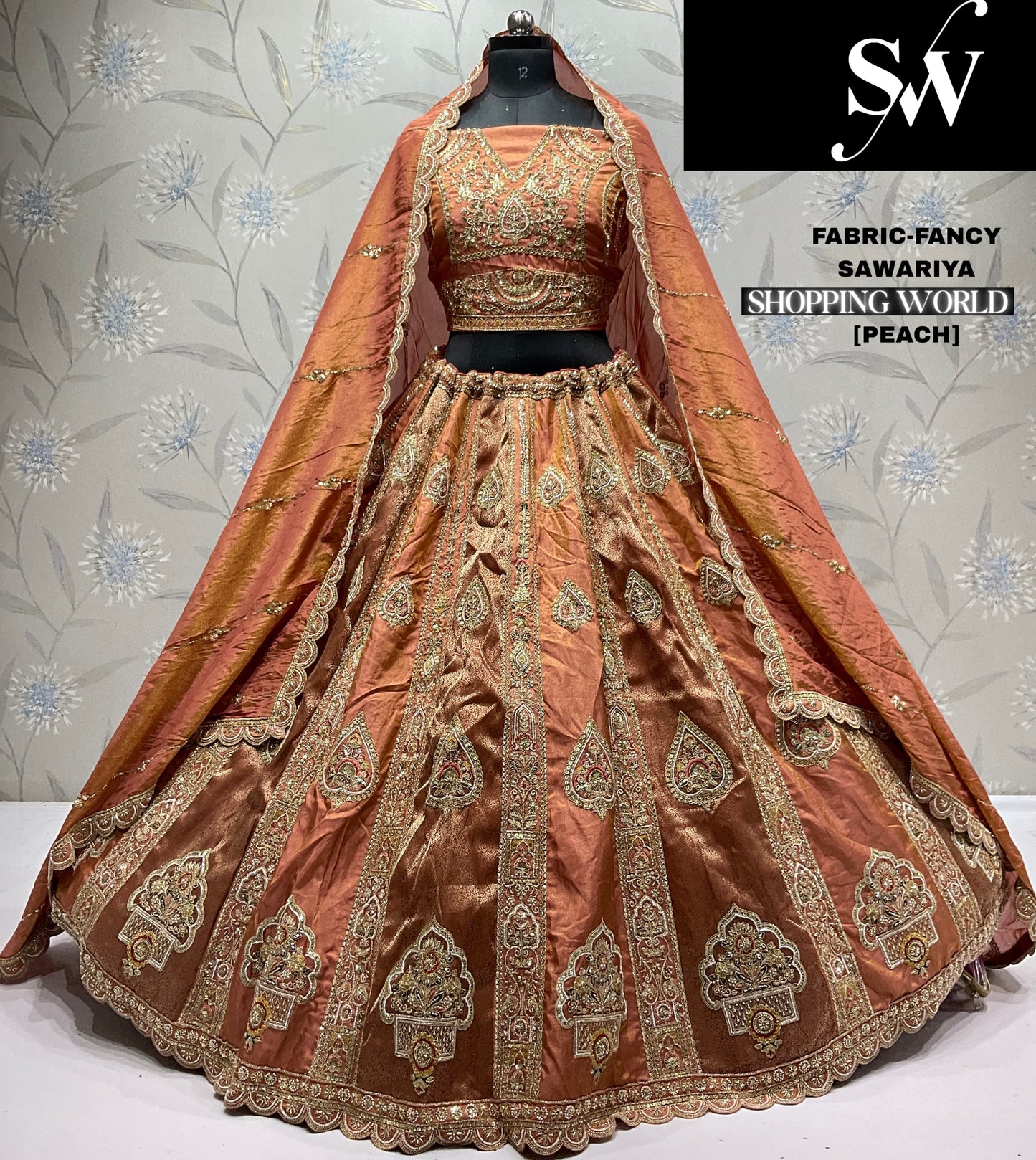 Charming peach Fancy Lehenga